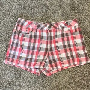 Y2K Faded Glory plaid shorts. Size 10